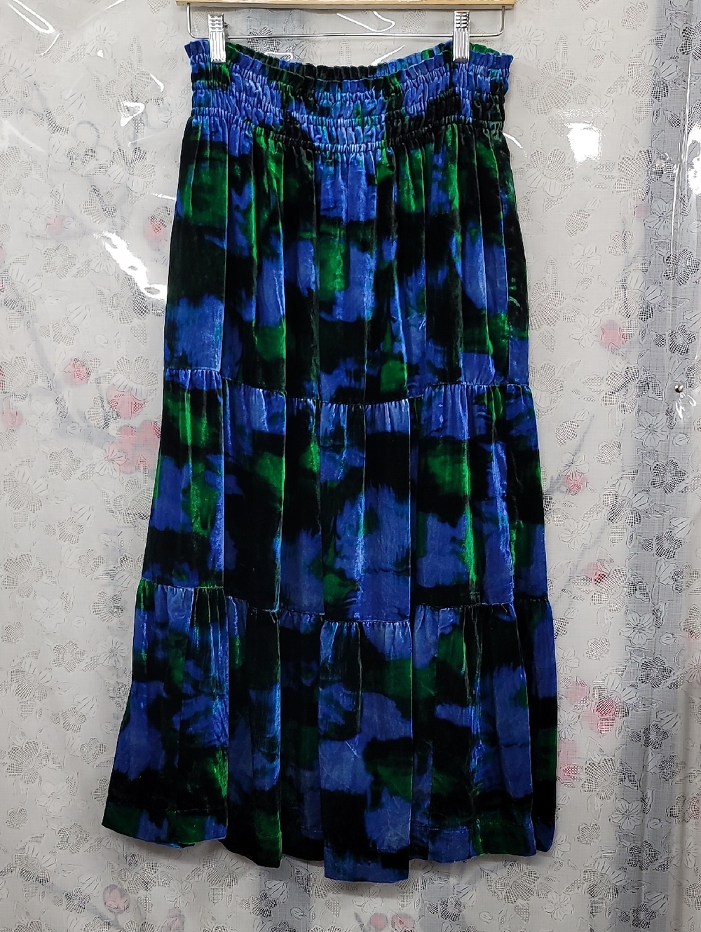Anthropologie The Somerset Maxi Skirt: Nina Pace Velvet Edition Size Medium - Picture 2 of 8